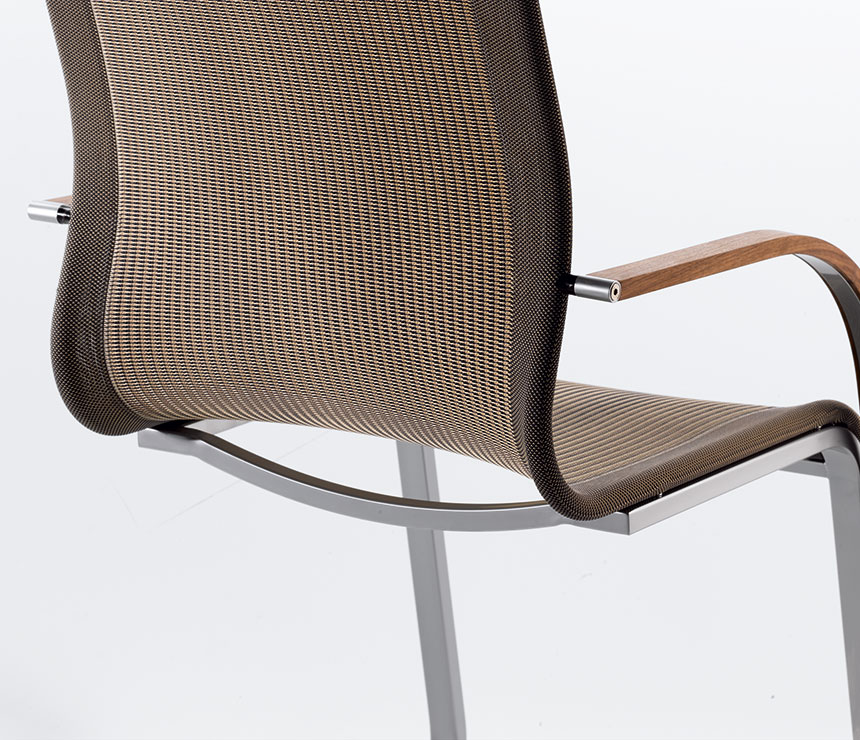 Luxury high-end stricktex cantilever dining chair