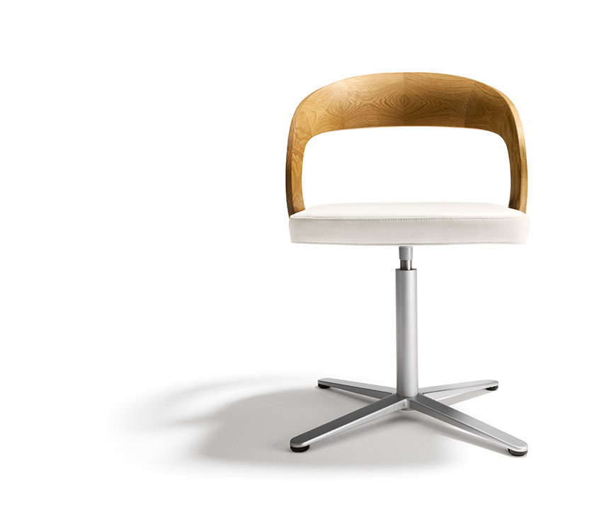 Stunning high-end luxury in a swivel dining chair with memory return