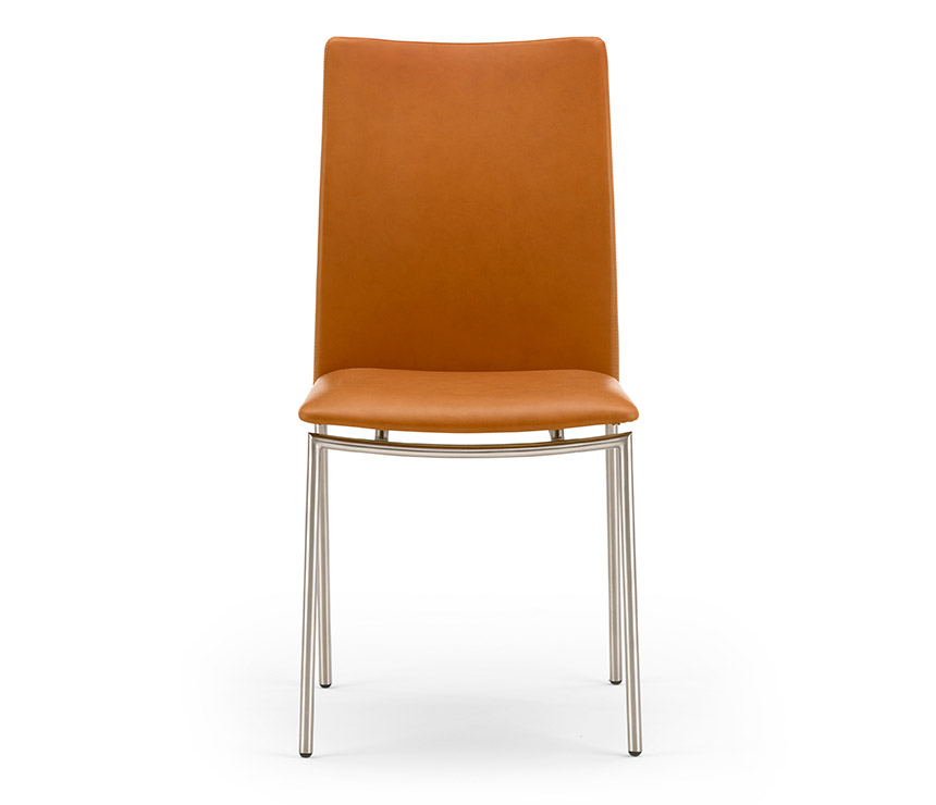 Modern Danish dining chair with steel frame