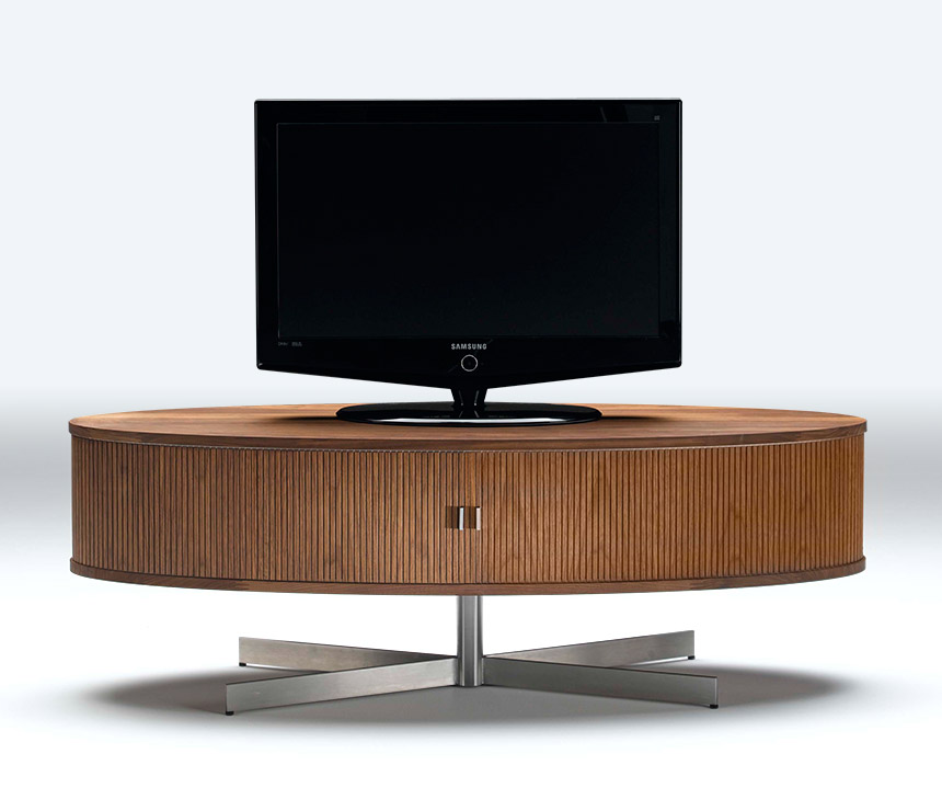 Modern media cabinets from Denmark with tambour doors