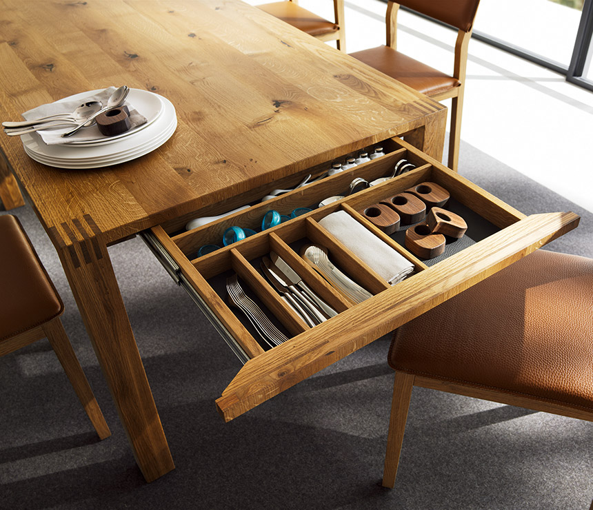 Oak luxury solid wood dining table