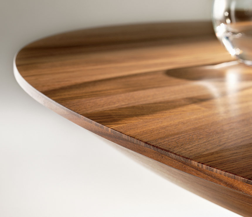 Girado walnut dining table edge detail