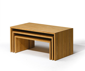 Luxury contemporary solid wood nest of tables