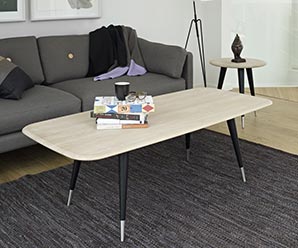 Solid oak wood retro coffee tables