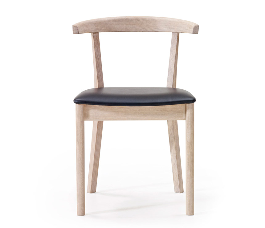Retro Danish dining chair with round back rest