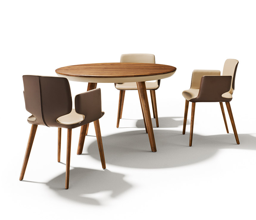 Small luxury round dining table