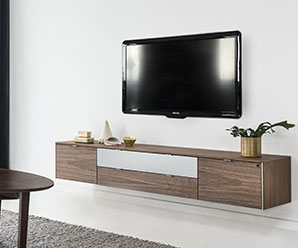 Excellent Danish soundbar media cabinet