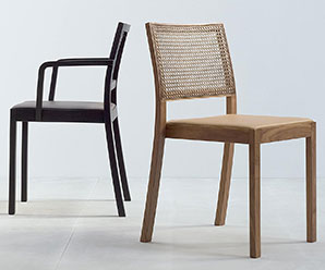 Elegant walnut dining chairs
