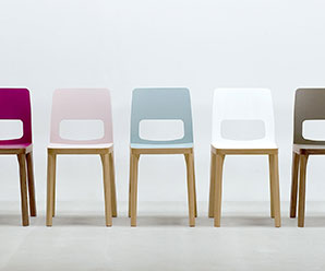 Beautiful square-backed walnut retro dining chairs