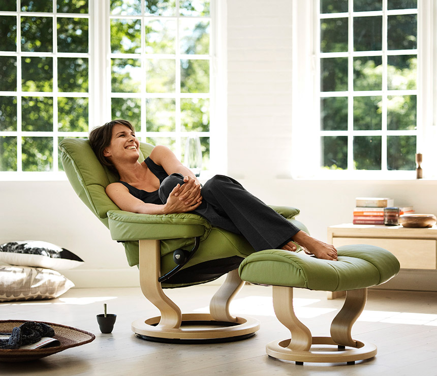 Stressless Mayfair recliner and footstool