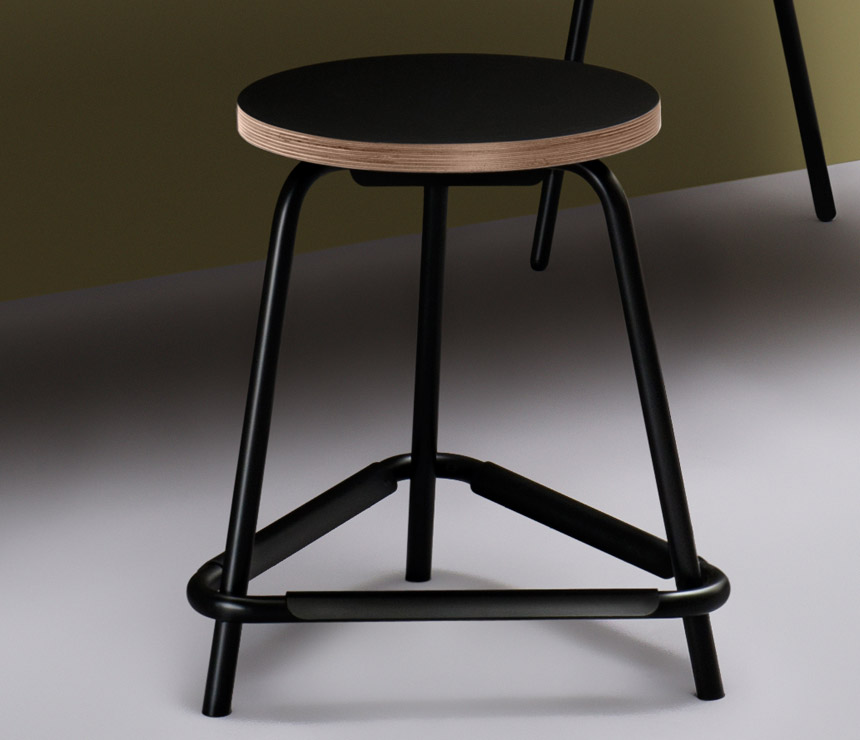 Black office stool