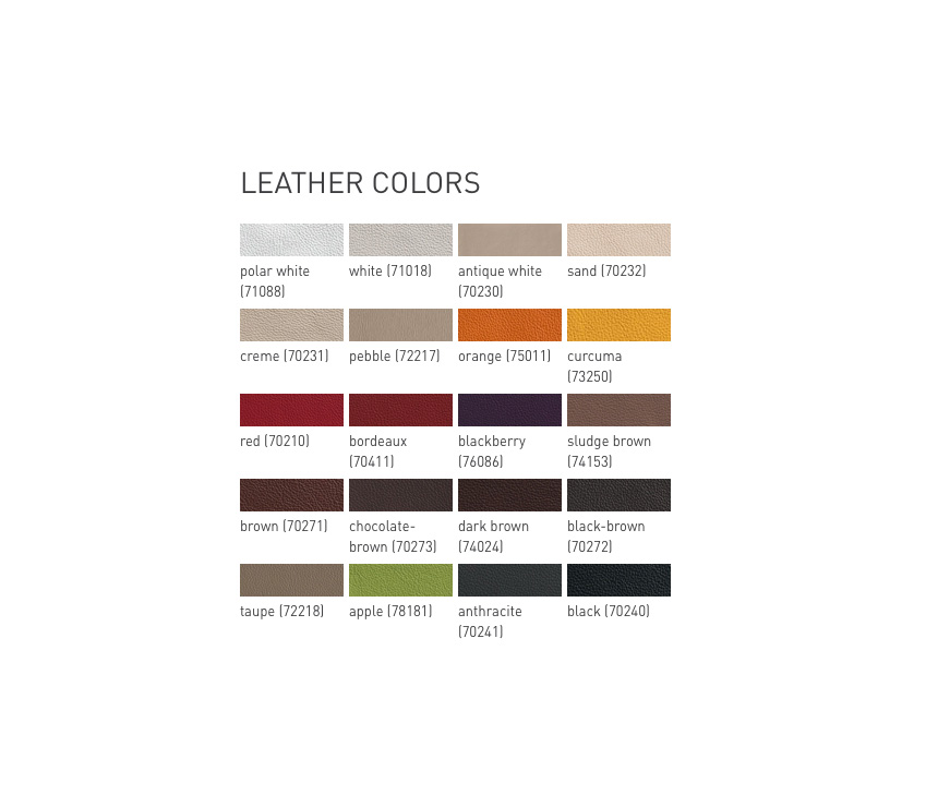 Team7 example leather colours