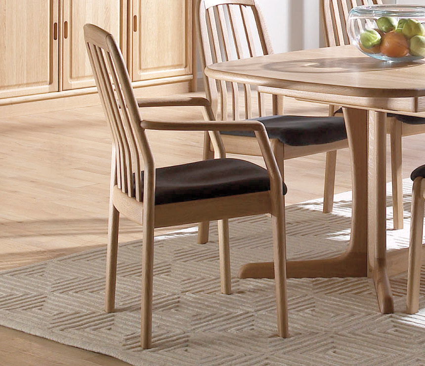Traditional solid wood dining chair from Denmark