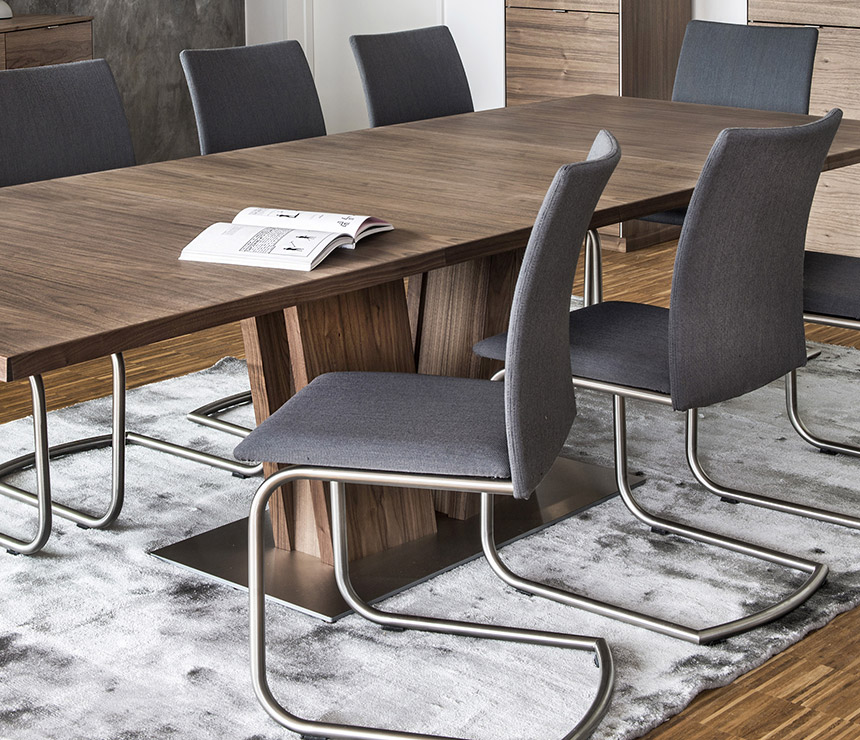 Bauhaus-like Tubular steel dining chairs from Denmark
