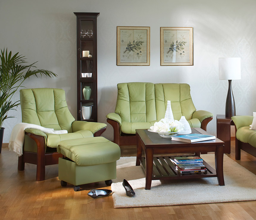 Stressless Windsor reclining armchair and 2-seater sofa